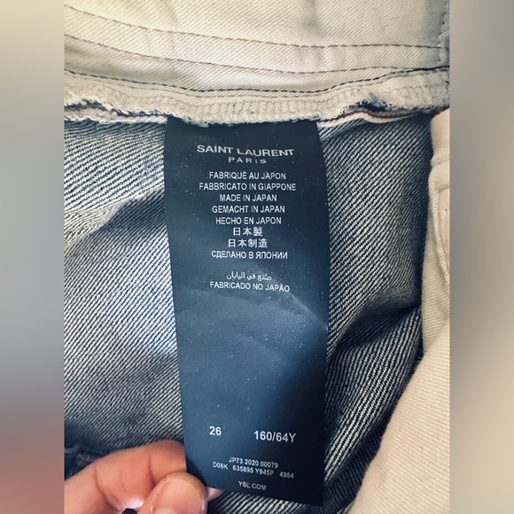 Saint Laurent high waisted cropped 70’s style jeans size 26 - Picture 6 of 11